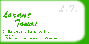 lorant tomai business card