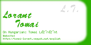 lorant tomai business card